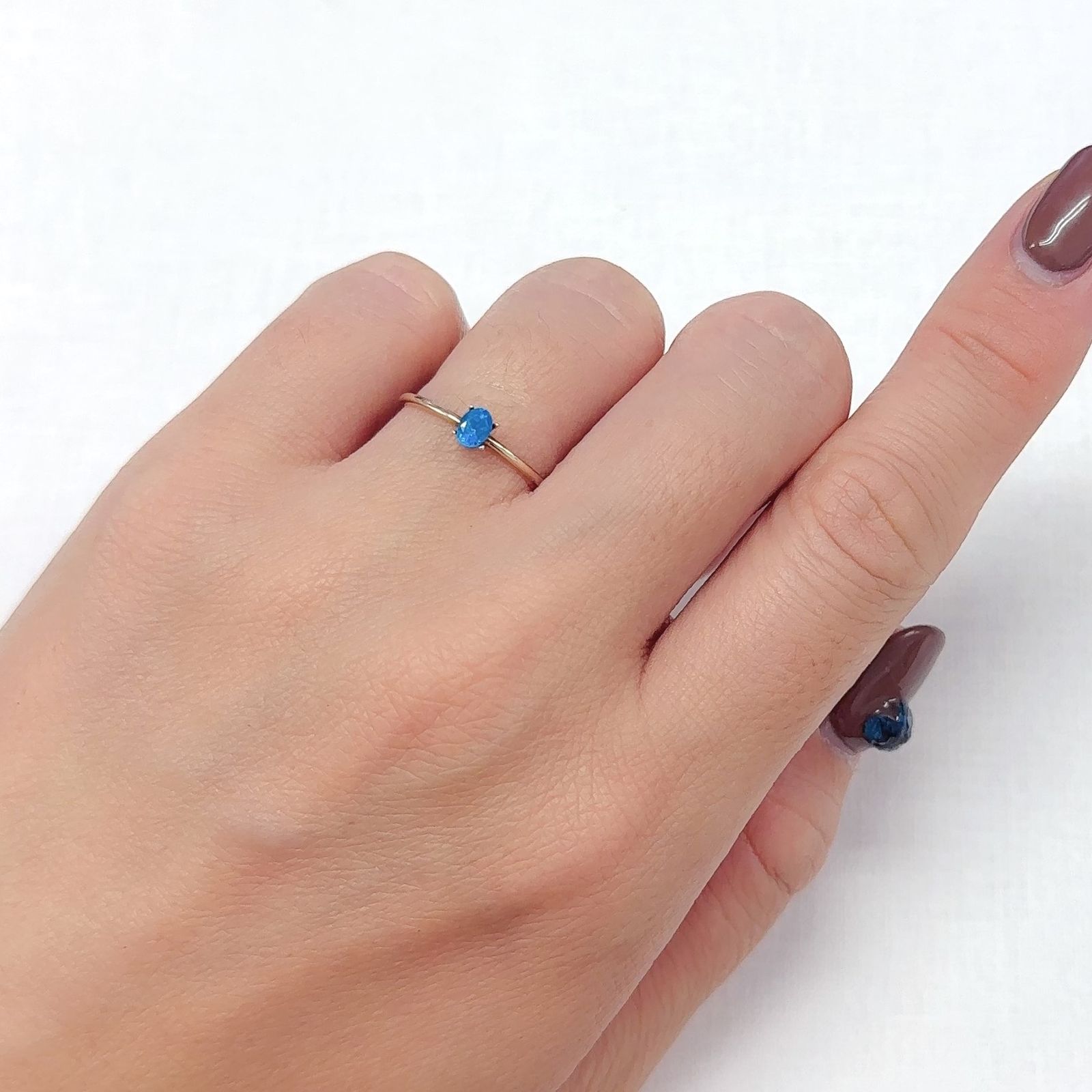 ネオンブルーアパタイト マダガスカル産 0.21ct[240628102]4x3mm前後