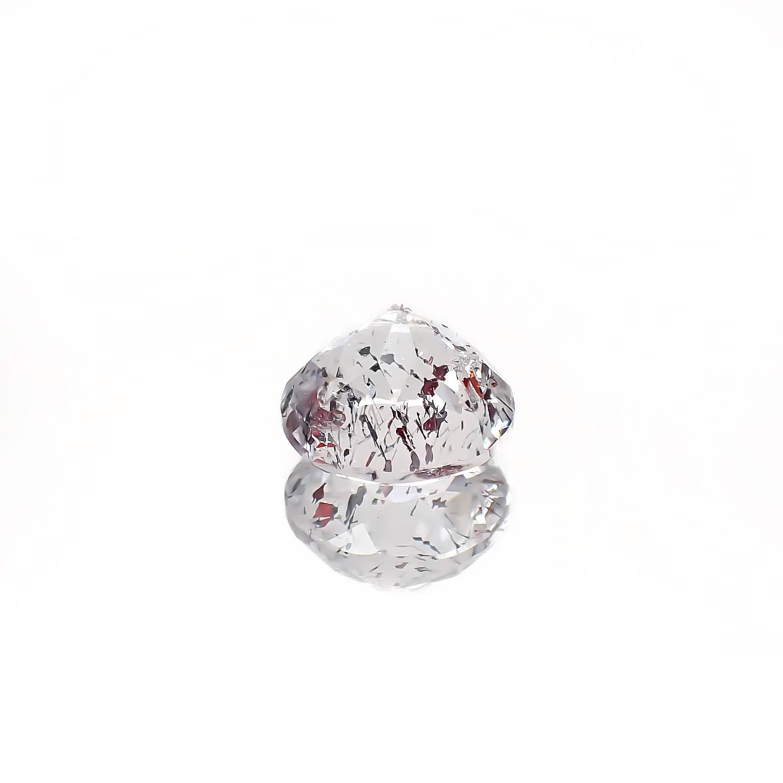 ファイヤークォーツ ナイジェリア産 2.33ct[240326711]8.5x8.4mm前後