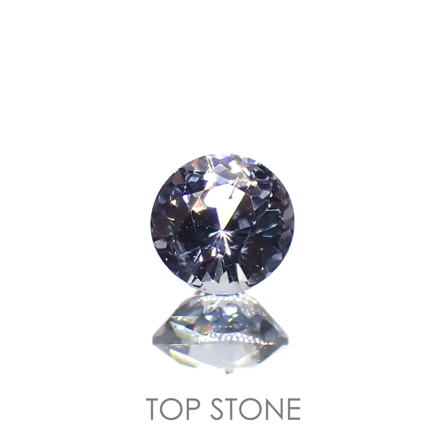 グレイッシュブルースピネル(宝石名スピネル)ビルマ/マダガスカル産 0.35ct 識別済[221219499]4.1x4.1mm前後