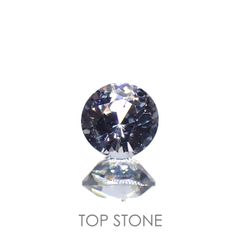 グレイッシュブルースピネル(宝石名スピネル)ビルマ/マダガスカル産 0.35ct 識別済[221219499]4.1x4.1mm前後