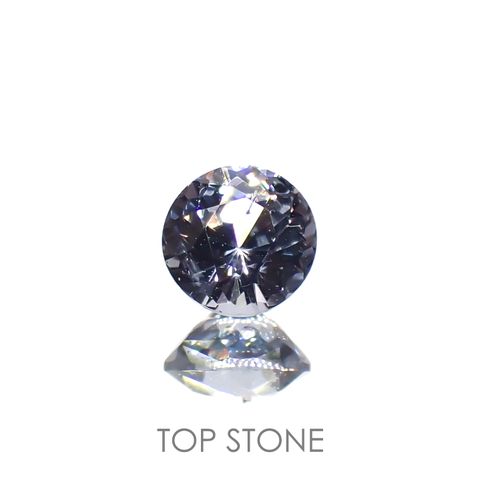 グレイッシュブルースピネル(宝石名スピネル)ビルマ/マダガスカル産 0.35ct 識別済[221219499]4.1x4.1mm前後