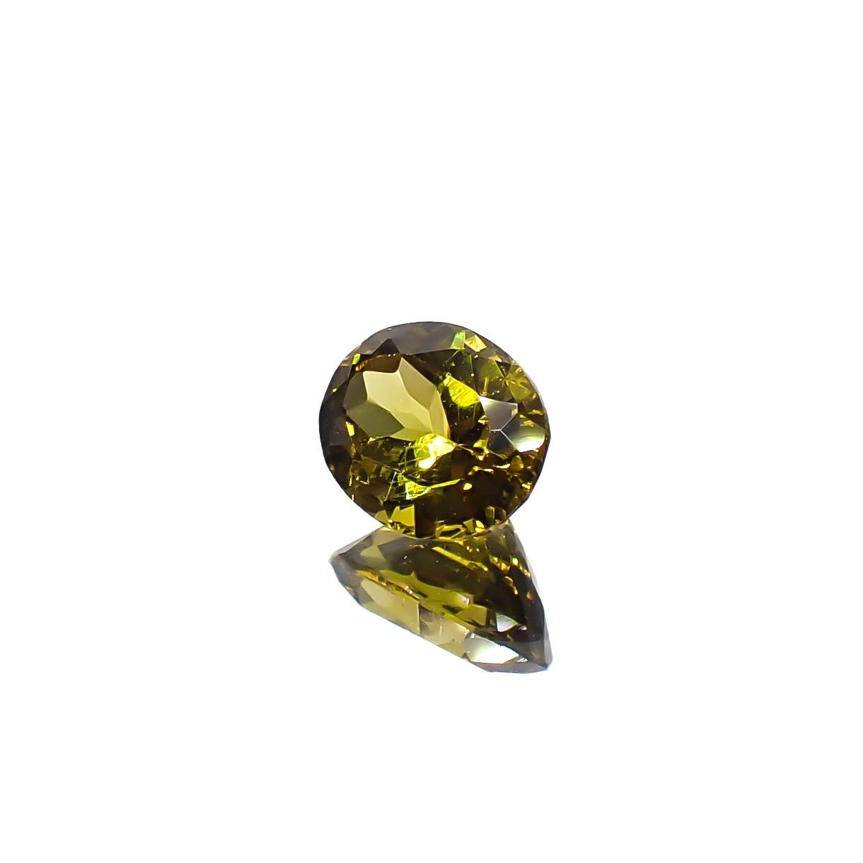 クリノゾイサイト(宝石名クリノゾイサイト)パキスタン産 1.08ct 識別済[250630591]7.2x5.4mm前後
