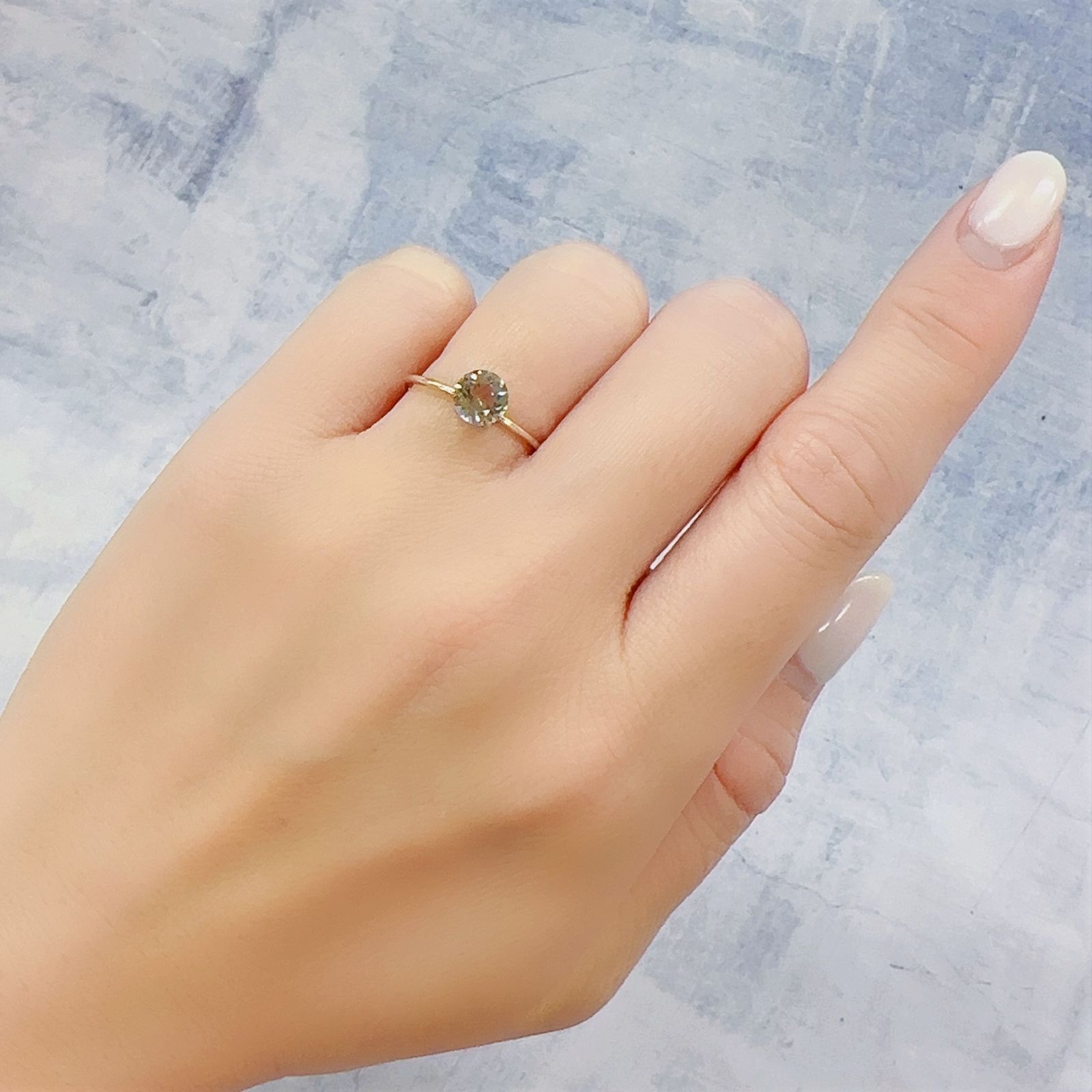 バイカラーオレゴンサンストーン アメリカ・オレゴン州産 0.74ct[230220678]6x6mm前後