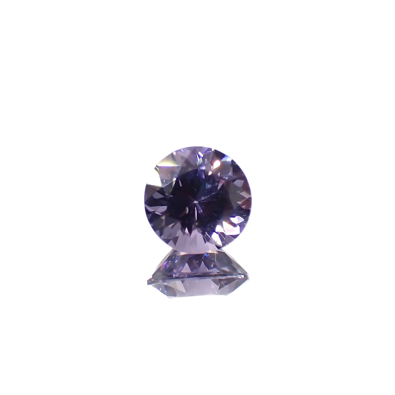 バイオレットスピネル(宝石名スピネル)ビルマ/マダガスカル産 0.42ct 識別済[241029270]4.5x4.5mm前後