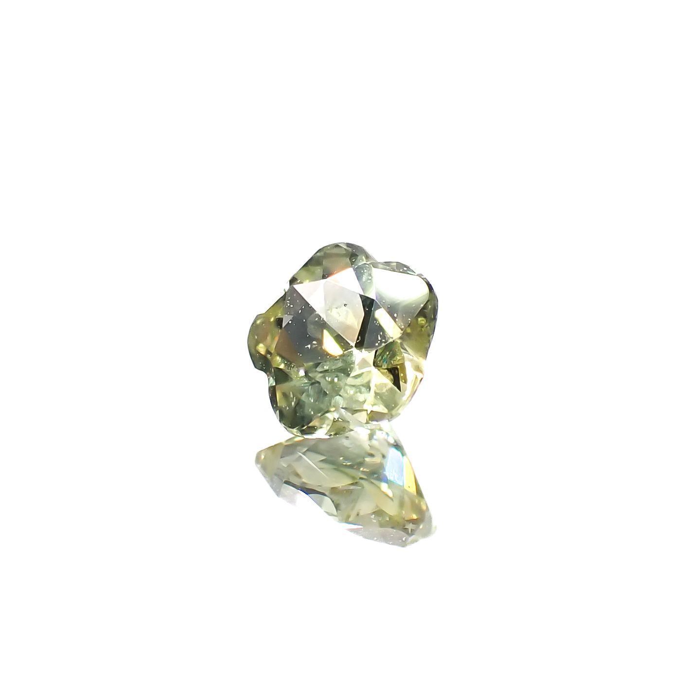 ◇カスタム・フラワーカット◇バイカラーサファイア スリランカ/マダガスカル産 0.36ct[240929077]4.3x4.3mm前後