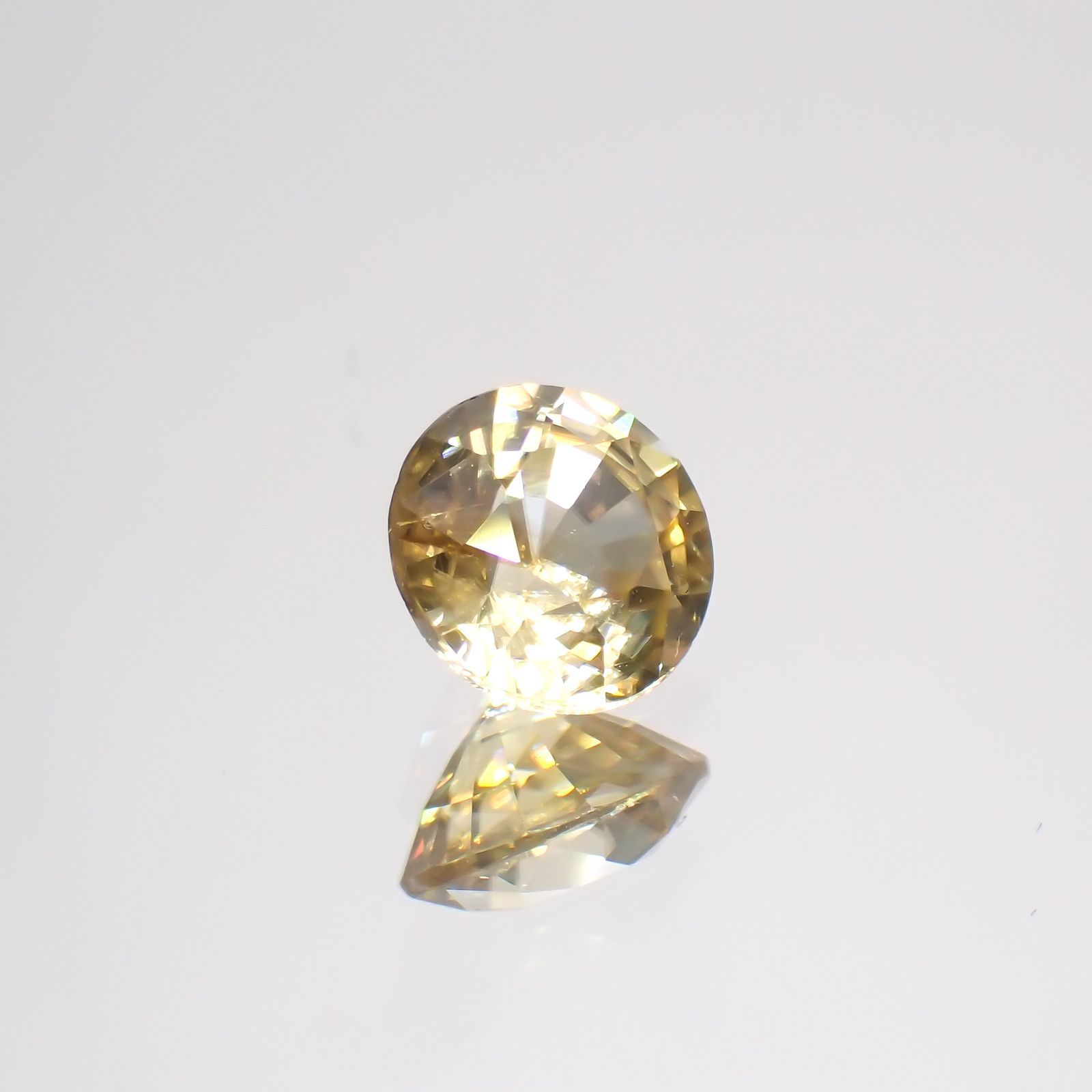 イエロージルコン(宝石名ジルコン)スリランカ/カンボジア産 1.05ct 識別済[220114833]5.7x5.7mm前後