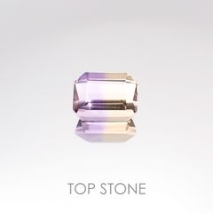 アメトリン(宝石名バイカラー・クォーツ/別名アメトリン) ボリビア産 2.16ct 識別済[20106888]8.7×6.8mm前後