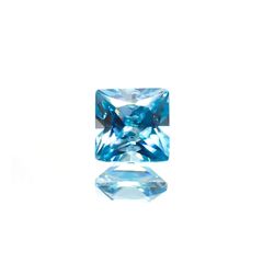 ◇プリンセスカット◇ブルージルコン(宝石名ジルコン) カンボジア産 1.05ct 識別済[210913436]5.1×5.1mm前後