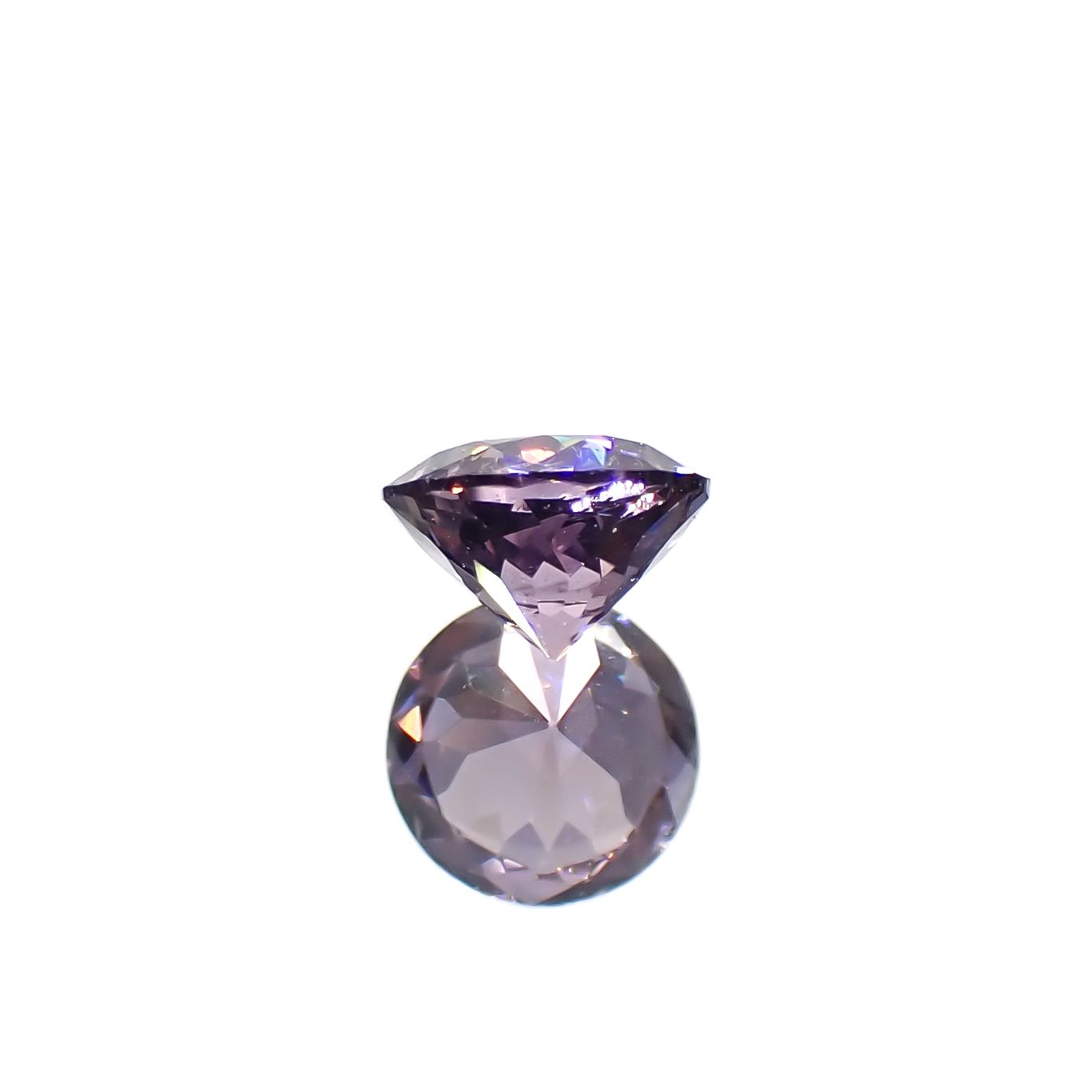 パープルスピネル(宝石名スピネル)ビルマ/マダガスカル産 0.39ct 識別済[241029268]4.5x4.5mm前後