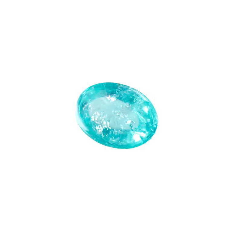 パライバトルマリン(宝石名トルマリン/別名パライバ・トルマリン)ブラジル・キントス鉱山産 2.925ct ソ付(宝貴協)[221018758]10.1x7.2mm前後