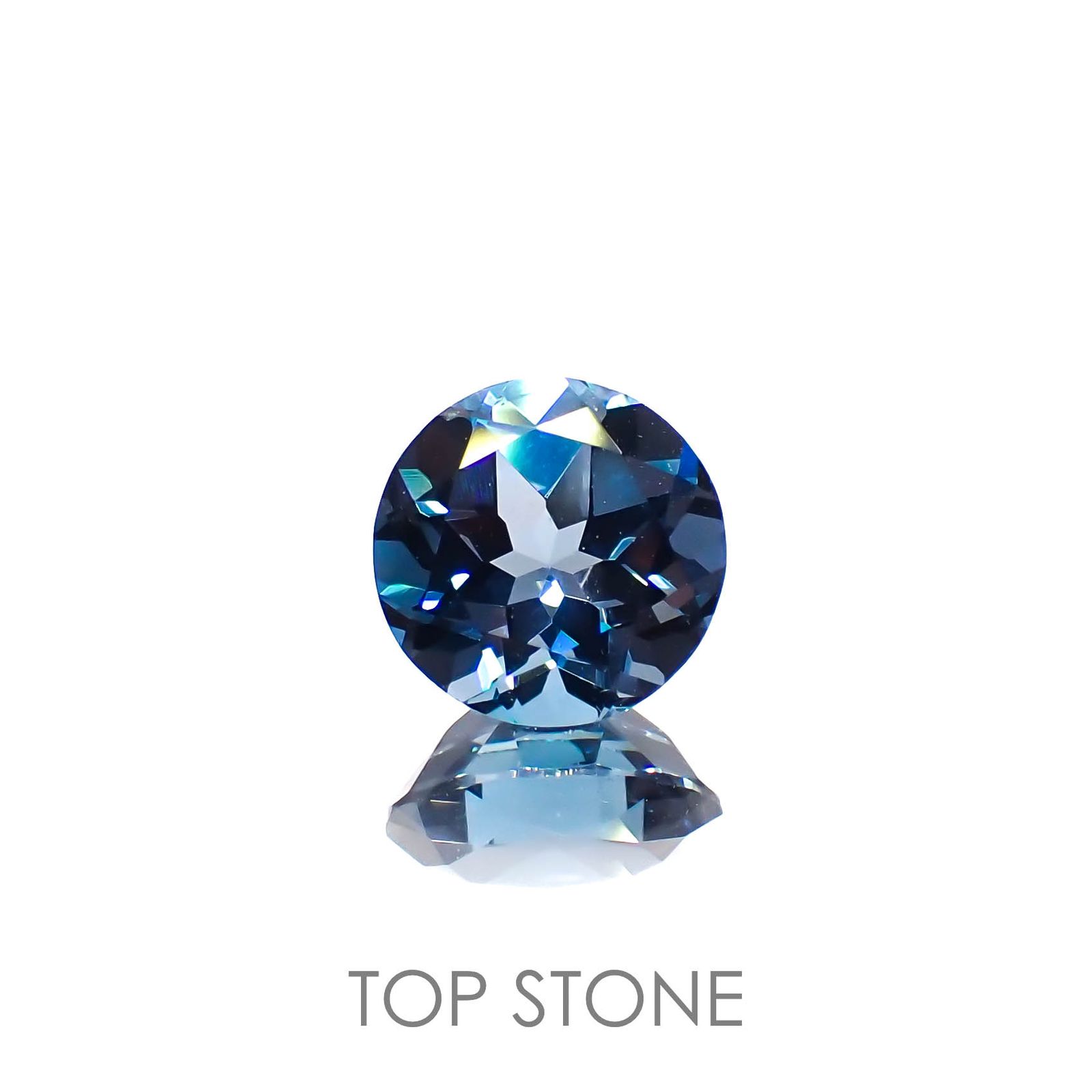 ロンドンブルートパーズ ブラジル産 1.46ct[221219309]6.9x6.9mm前後