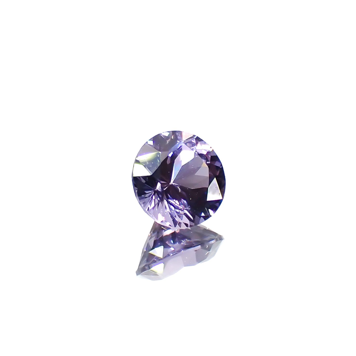 バイオレットスピネル(宝石名スピネル)ビルマ/マダガスカル産 0.42ct 識別済[241029270]4.5x4.5mm前後