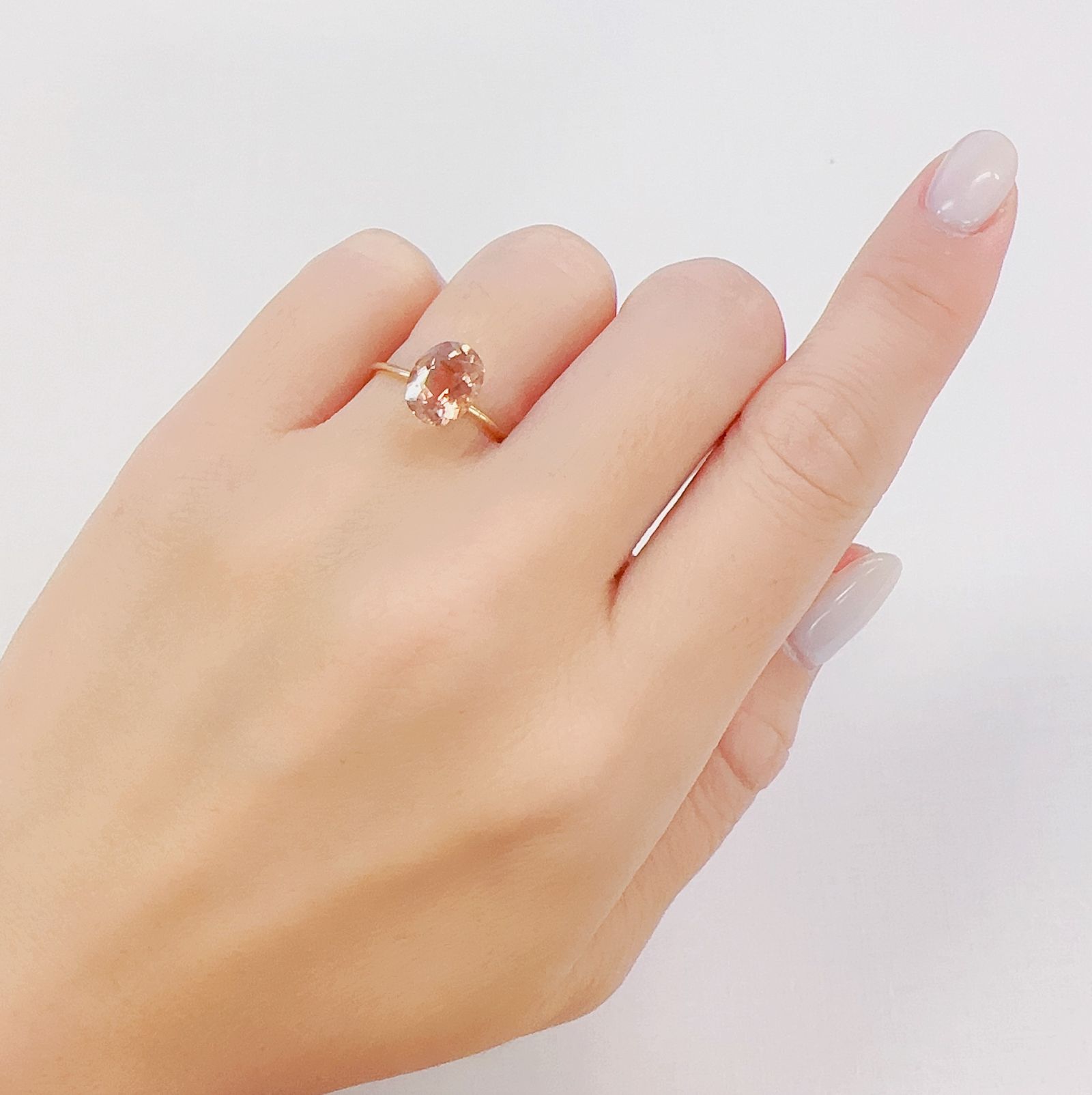 オレゴンサンストーン(宝石名ラブラドライト)アメリカ・オレゴン州産 1.88ct 識別済[230722702]8.9x7mm前後