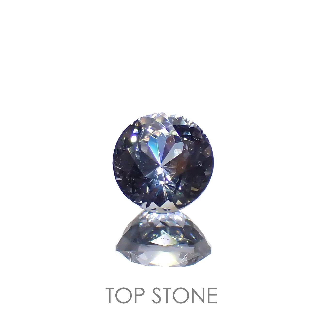 グレイッシュブルースピネル(宝石名スピネル)ビルマ/マダガスカル産 0.33ct 識別済[221219500]4x3.9mm前後