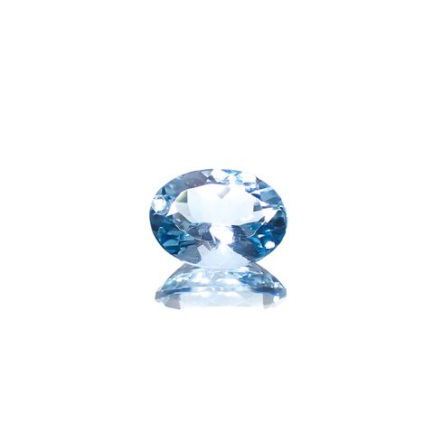 アクアマリン サンタマリアカラー マダガスカル産 1.04ct[240326975]7.9x6mm前後