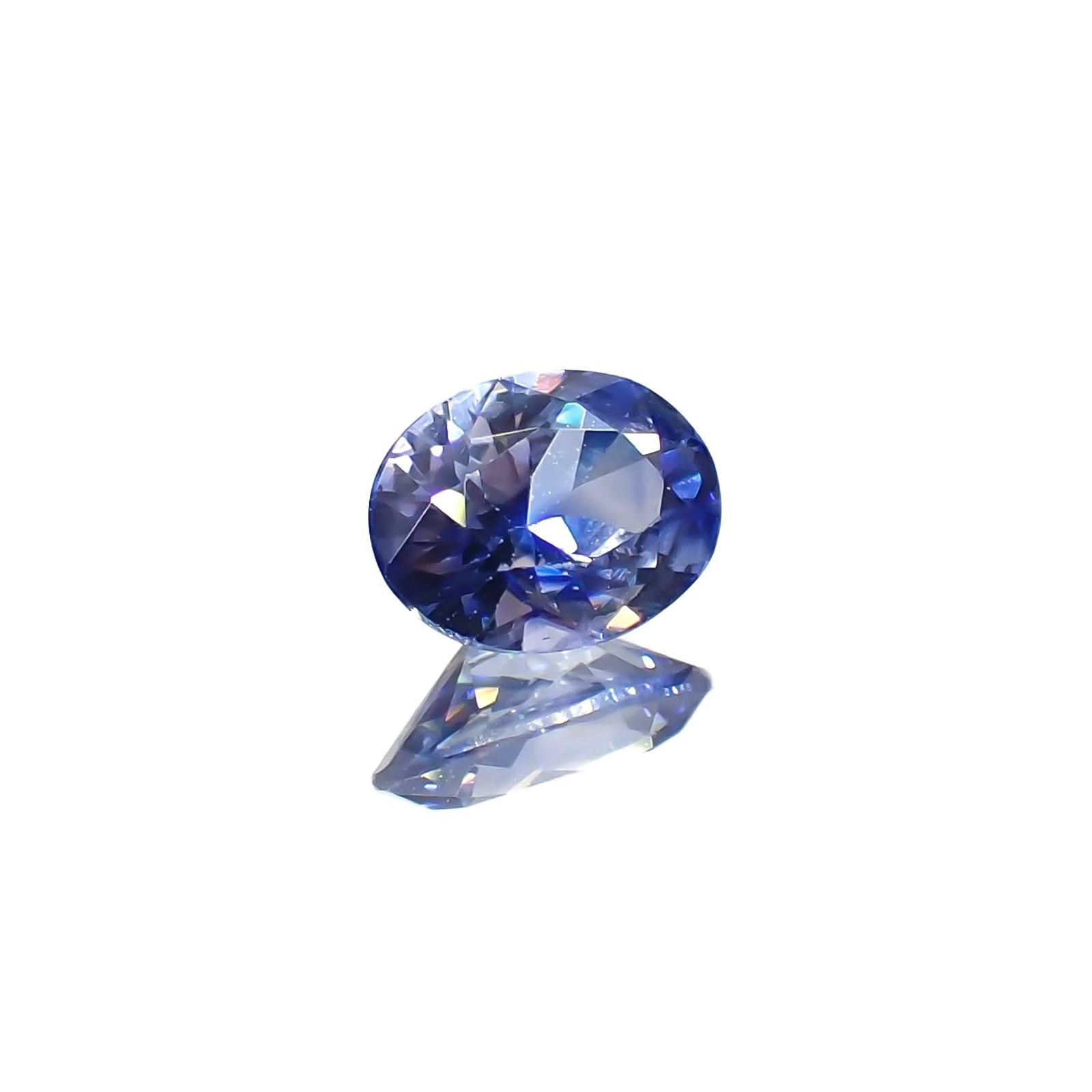 バイカラーサファイア(宝石名サファイア)スリランカ/マダガスカル産 識別済 0.64ct / 6.1x4.6mm前後 [220817433]