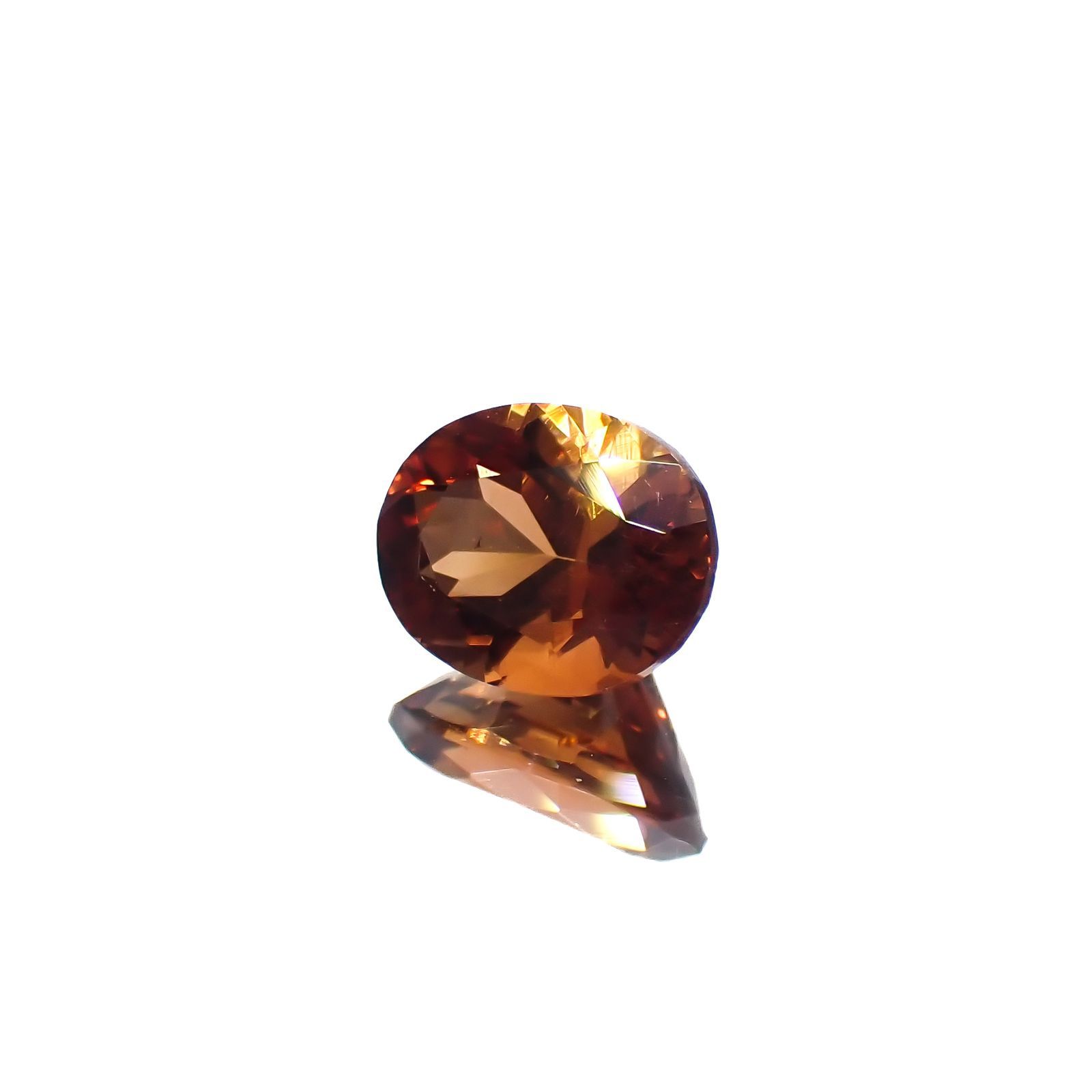 コニャックカラートパーズ メキシコ・ゲレロ州産 1.10ct[221018561]6.9x5.5mm前後