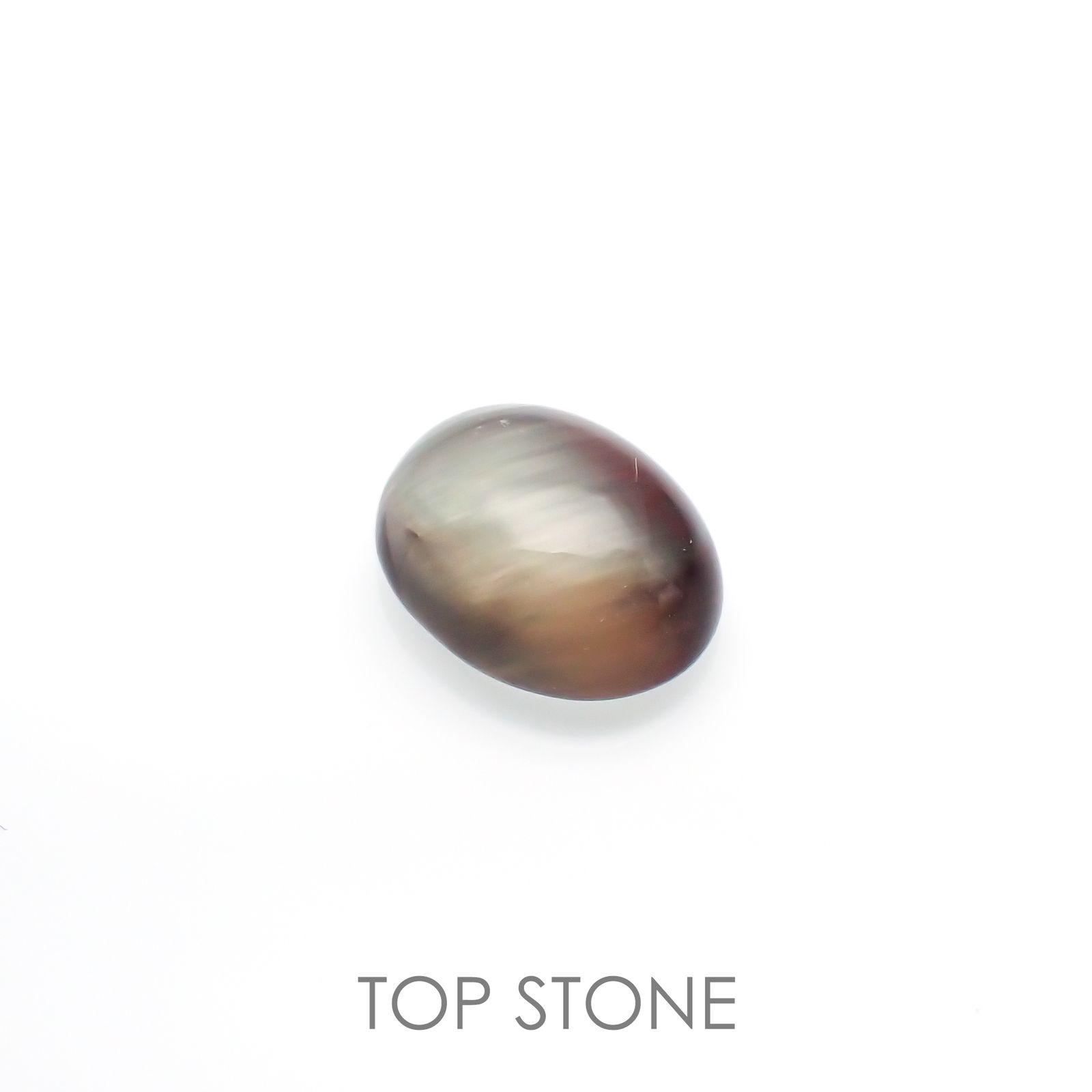 バイカラーアンデシン(宝石名アンデシン)チベット産 1.93ct 識別済[220114682]9.1x7.2mm前後