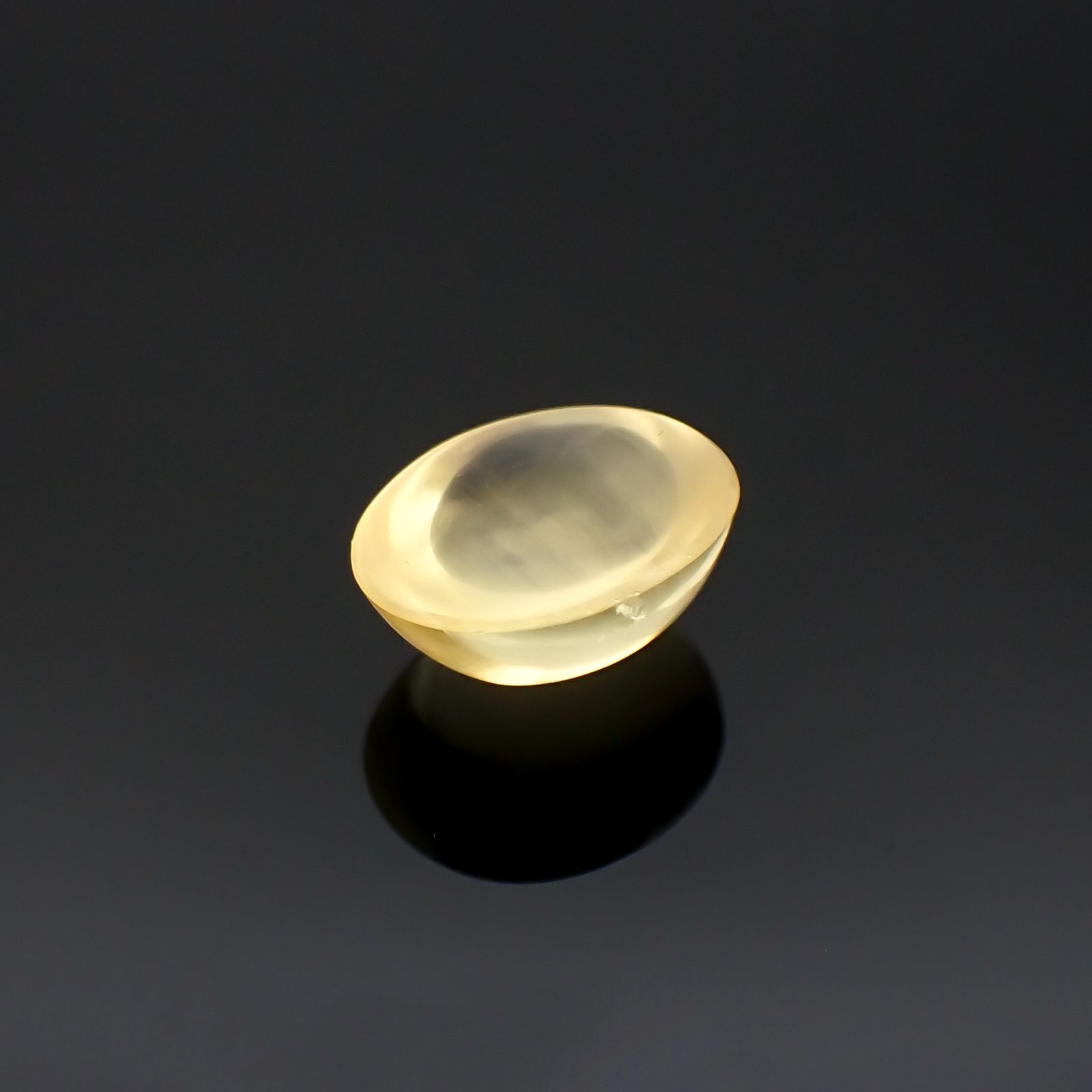 イエローベリルキャッツアイ(宝石名イエロー・ベリル キャッツアイ)ブラジル産 3.62ct 識別済[220917879]11x9.1mm前後