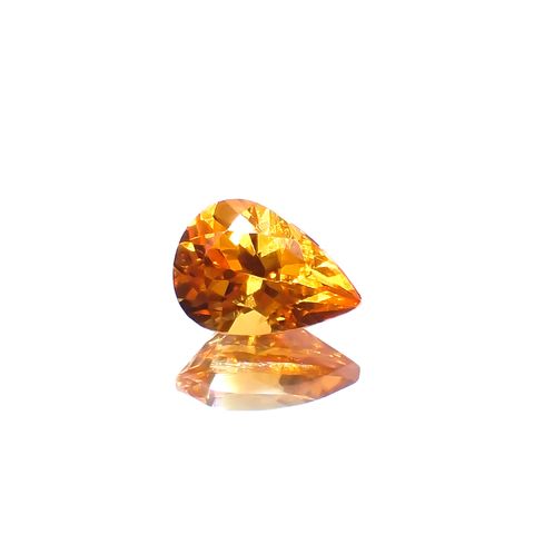 スペサルティンガーネット マンダリンオレンジカラー(宝石名ガーネット)ナイジェリア産 0.93ct 識別済[230923393]7.1x5mm前後