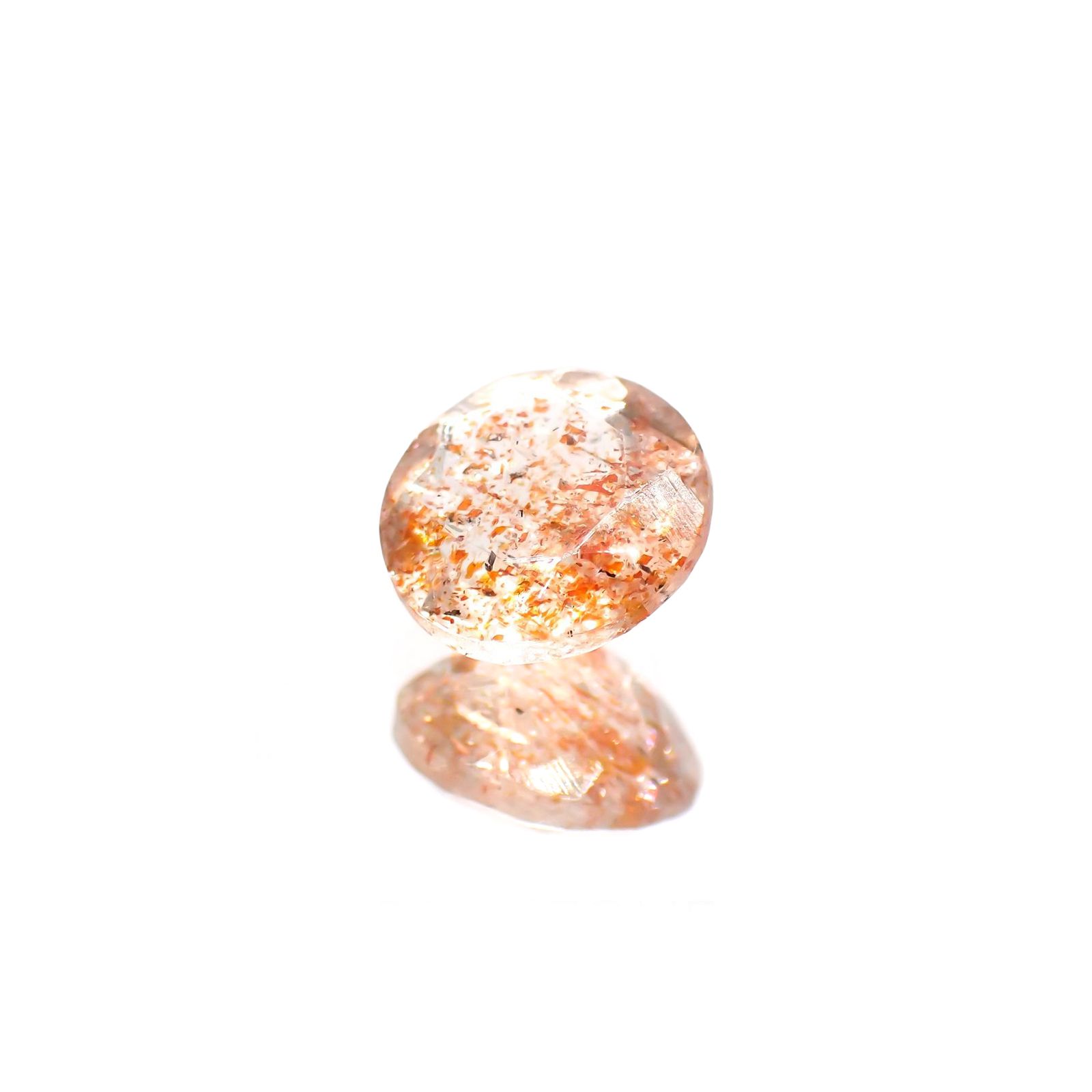 イリュージョンサンストーン インド産 1.78ct / 8.1x8.1mm前後 [260214213]