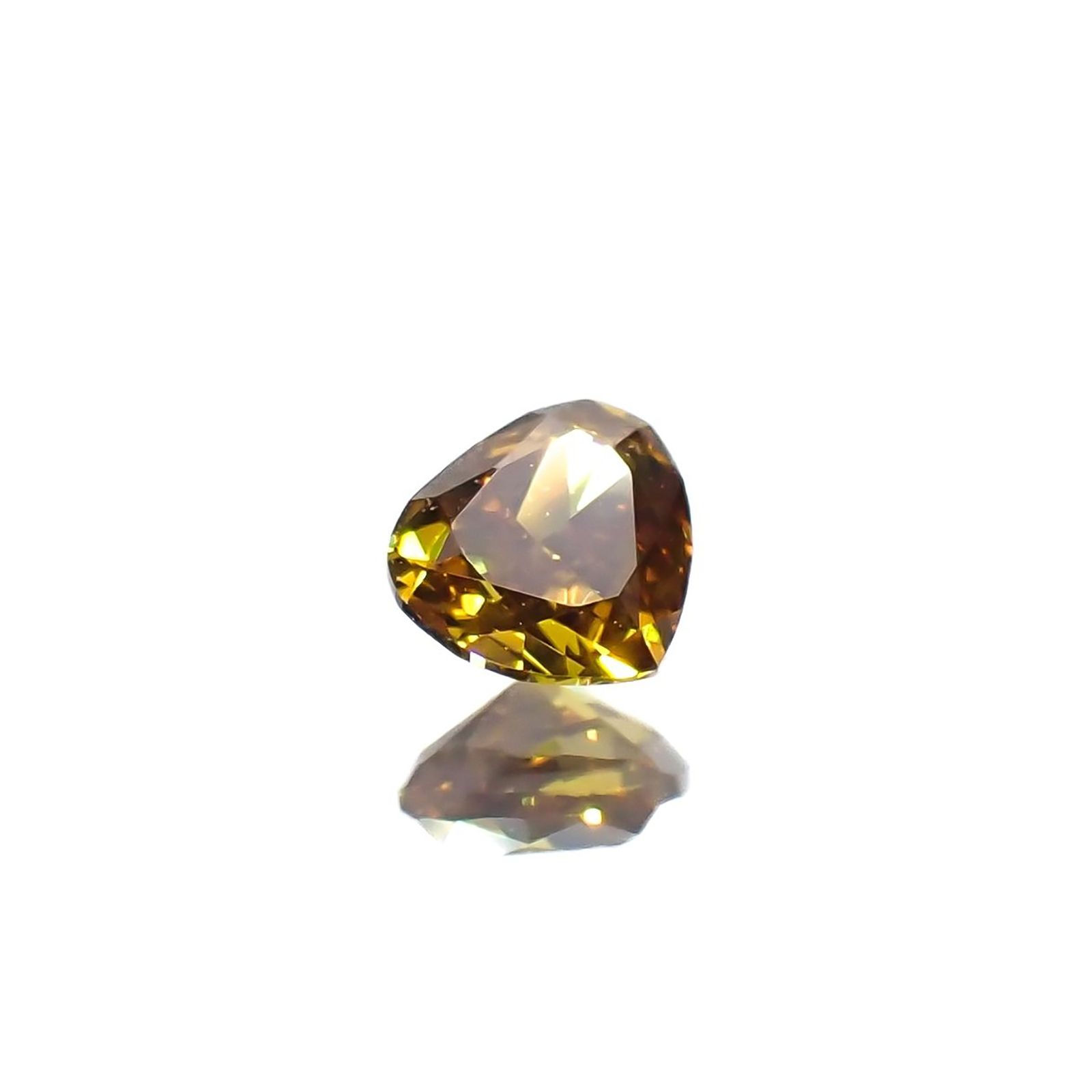 イエローダイヤモンド SI-2 | FANCY DEEP BROWNISH ORANGE YELLOW(宝石名ダイアモンド) ソ付(CGL) 0.136ct / 3.03x3.22mm前後 [260625393]