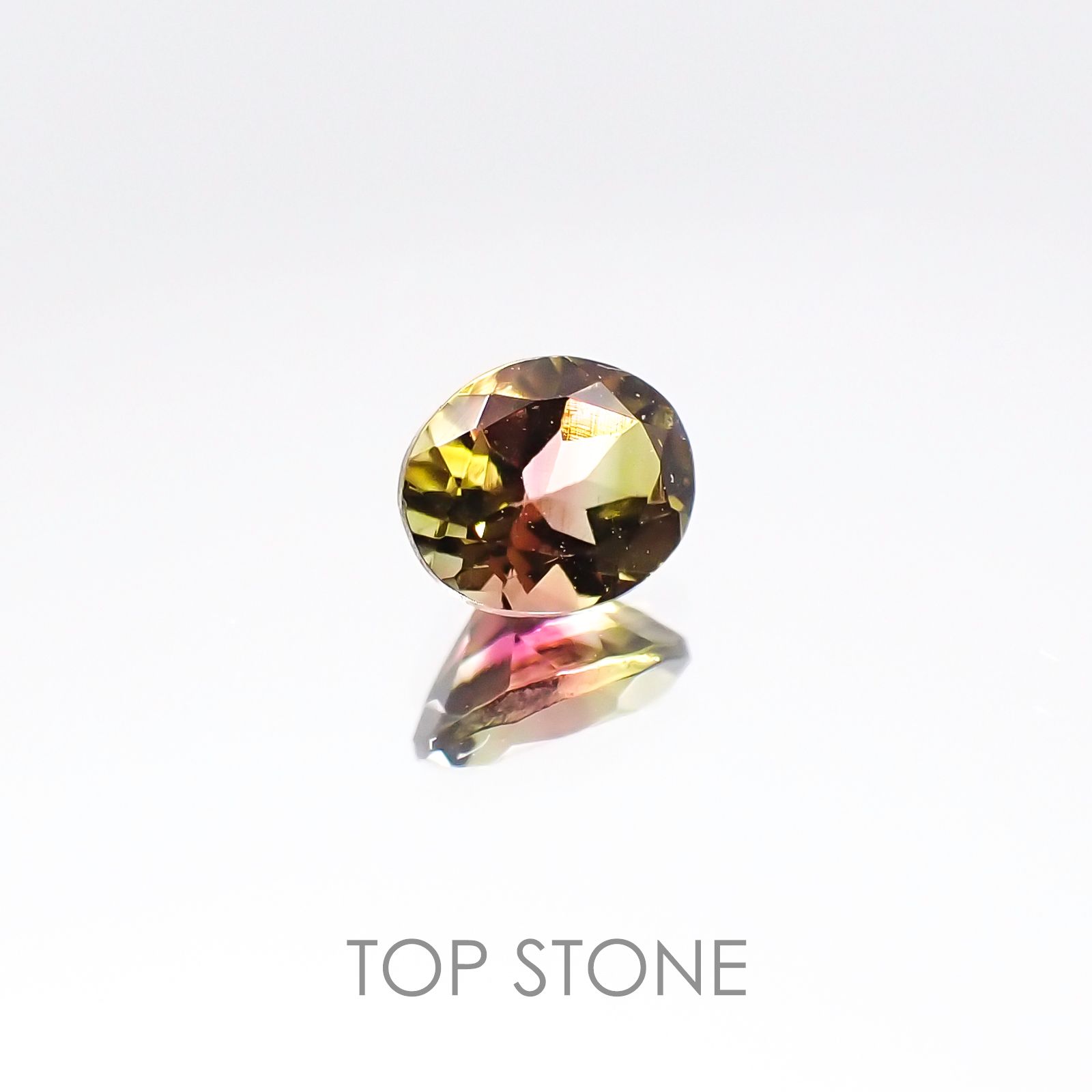 バイカラートルマリン ブラジル産 ルース 0.33ct[20106798]4.7×3.9mm前後