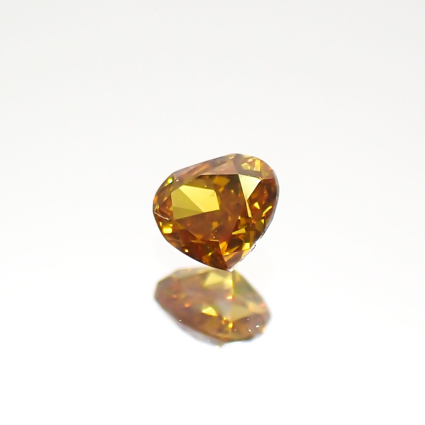 オレンジダイヤモンド SI-1 / FANCY DEEP YELLOW ORANGE(宝石名ダイアモンド) 0.143ct ソ付(CGL)[220115150]2.93x3.3mm前後
