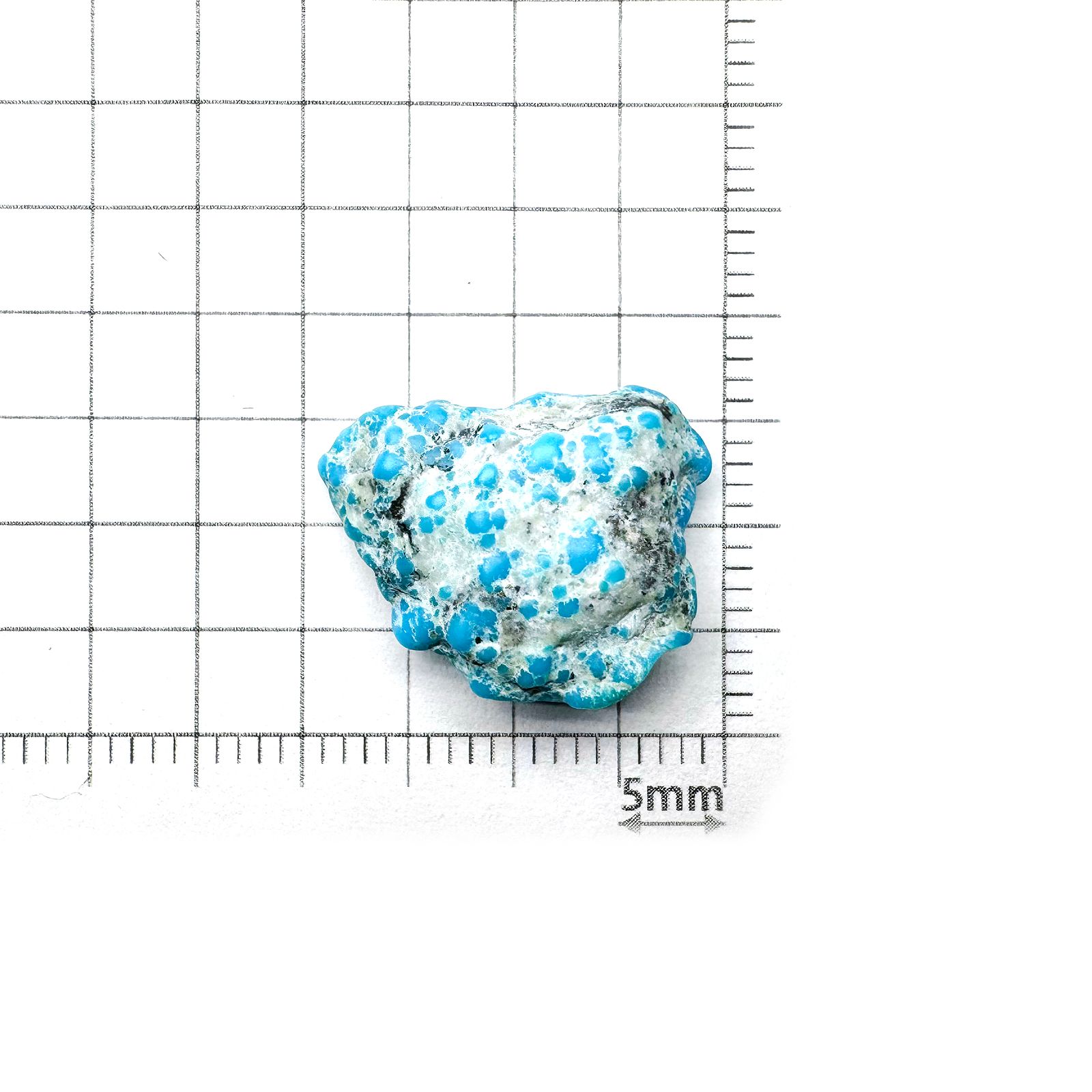 ターコイズ 原石 アメリカ・アリゾナ州キングマン産 7.91ct[240226375]17.9x14.5mm前後