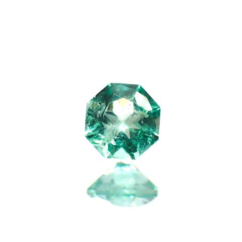 ◇オクタゴンカット◇エメラルド(宝石名エメラルド)ザンビア産 0.12ct 識別済[231224396]3.1x3.1mm前後