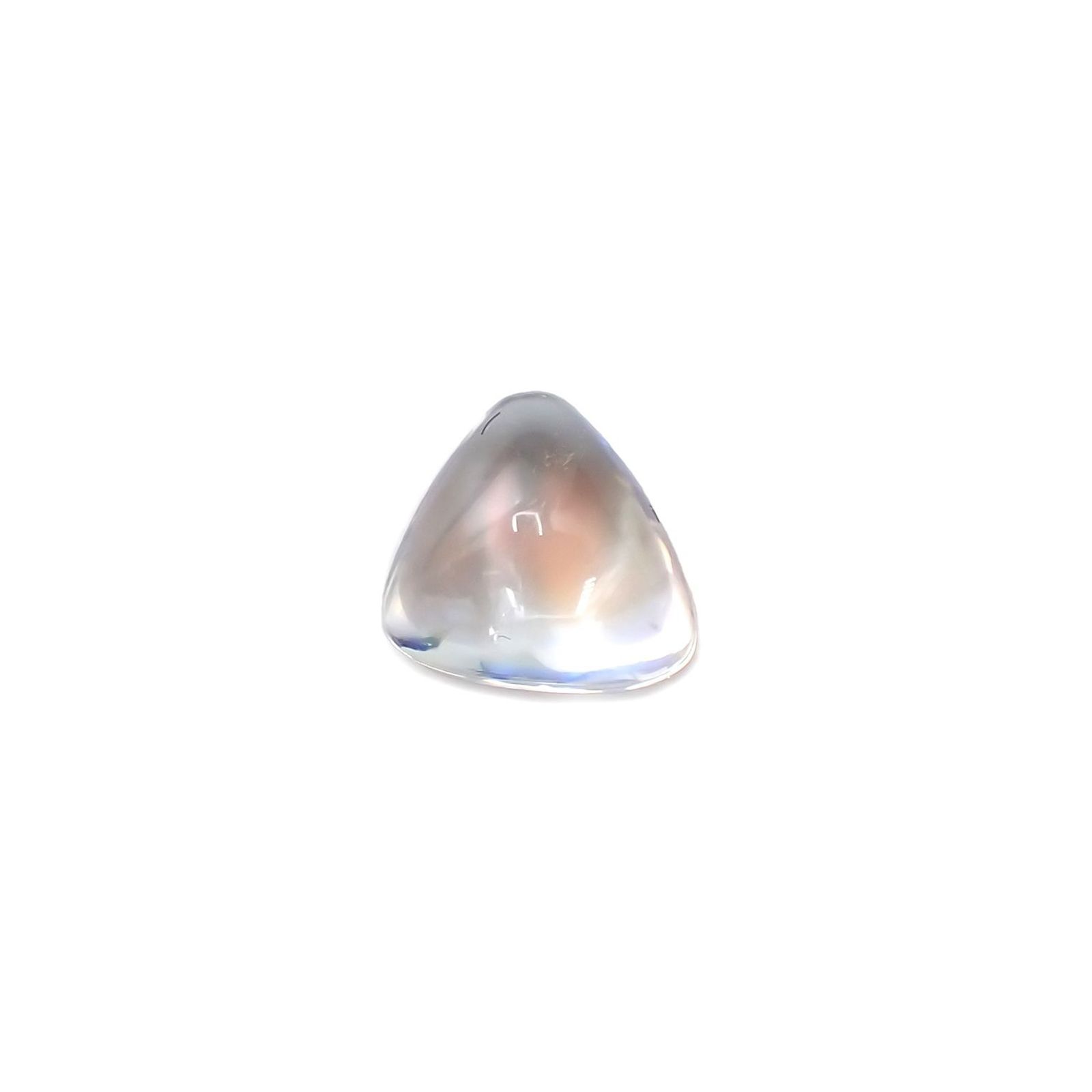 ◇バフトップカット◇レインボームーンストーン(宝石名ラブラドライト)マダガスカル産 識別済 0.75ct / 5.8x6.5mm前後 [251215909]