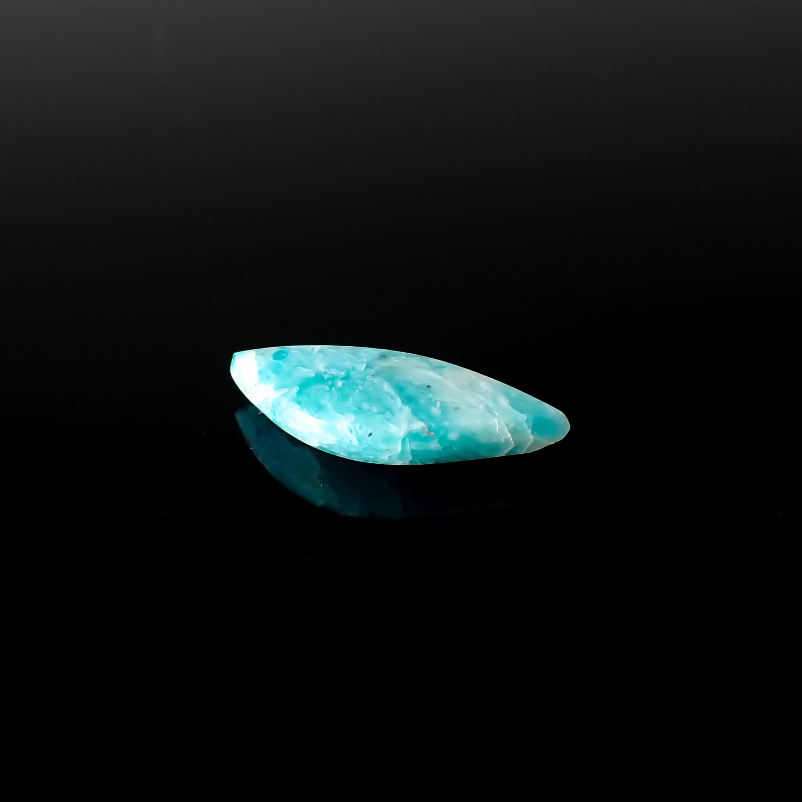 ◇フリーフォーム◇マトリックスアマゾナイト(アマゾナイトインクォーツ/フェルドスパー) ブラジル産 5.95ct[240226341]24x9mm前後