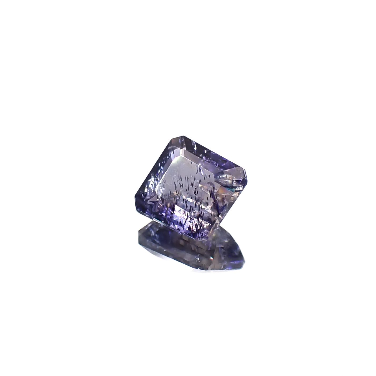 ◇プリンセスカット◇アイオライトサンストーン(宝石名アベンチュリン・アイオライト)インド/ブラジル産 0.98ct 識別済[231224432]6x6mm前後