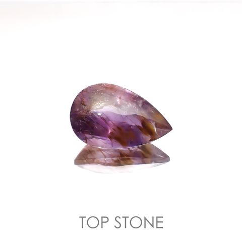 ゲーサイトインアメジスト ブラジル産 6.89ct[220917950]16.7x10.7mm前後