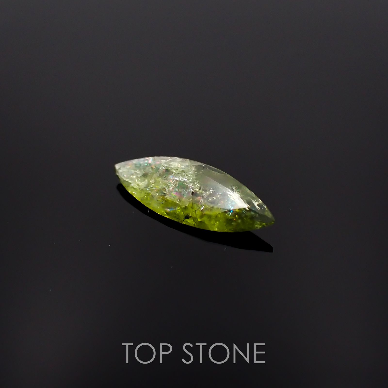 イリデッセンスクロムトルマリン(宝石名トルマリン)ケニア産 0.47ct 識別済[221119096]11x4mm前後