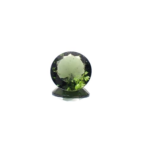 モルダバイト(宝石名モルダバイト)発見地：旧チェコスロバキア 7.23ct 識別済[231224829]13.9x13.9mm前後