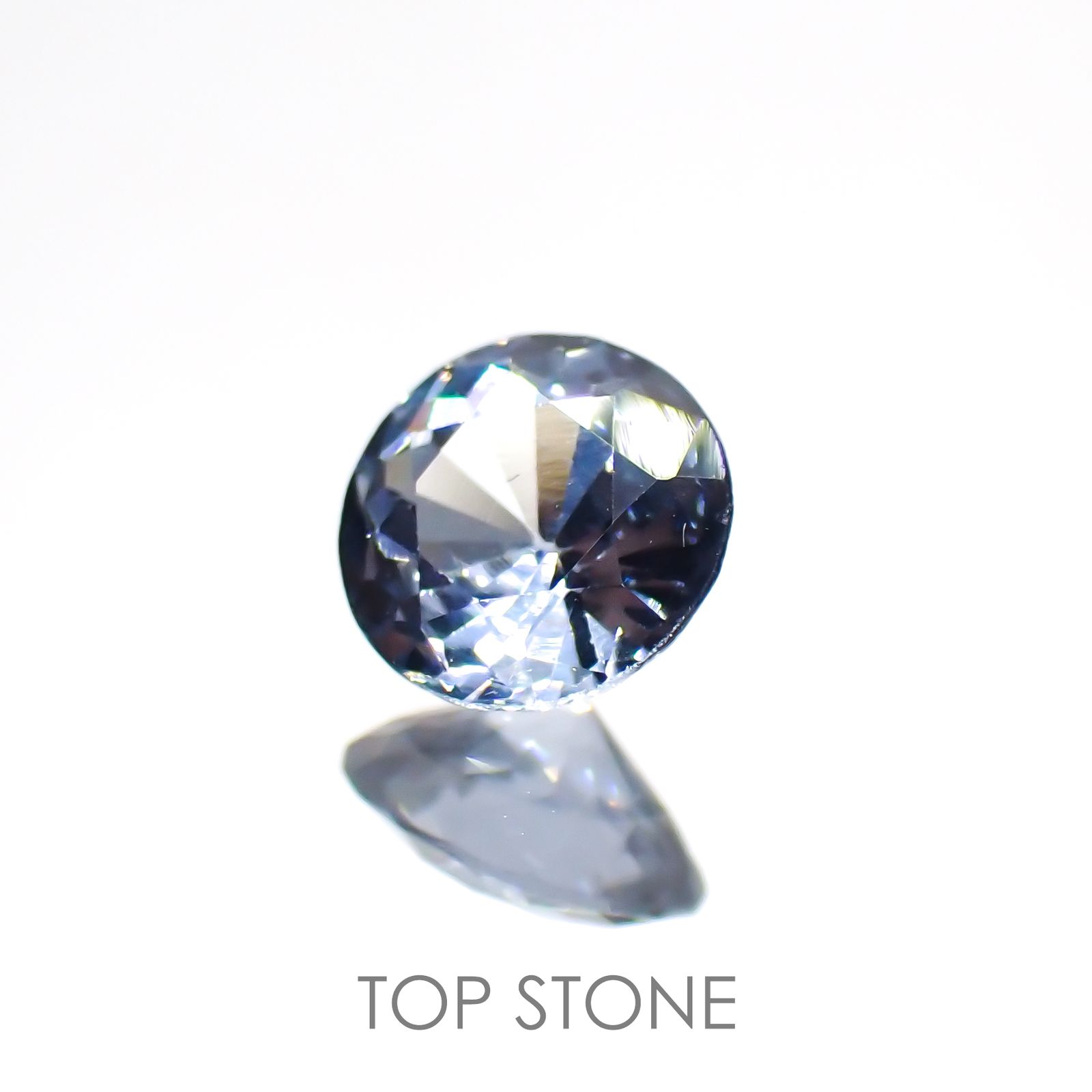 グレイッシュブルースピネル(宝石名スピネル) ビルマ産 0.44ct 識別済[210913466]5×4.9mm前後
