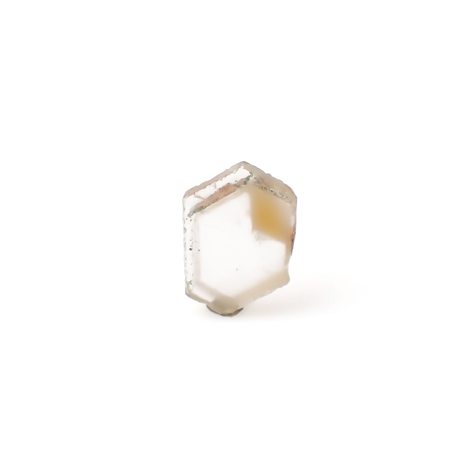 ファントムクォーツ 原石スライス ブラジル産 4.03ct [250330080]10.9x15.5mm前後