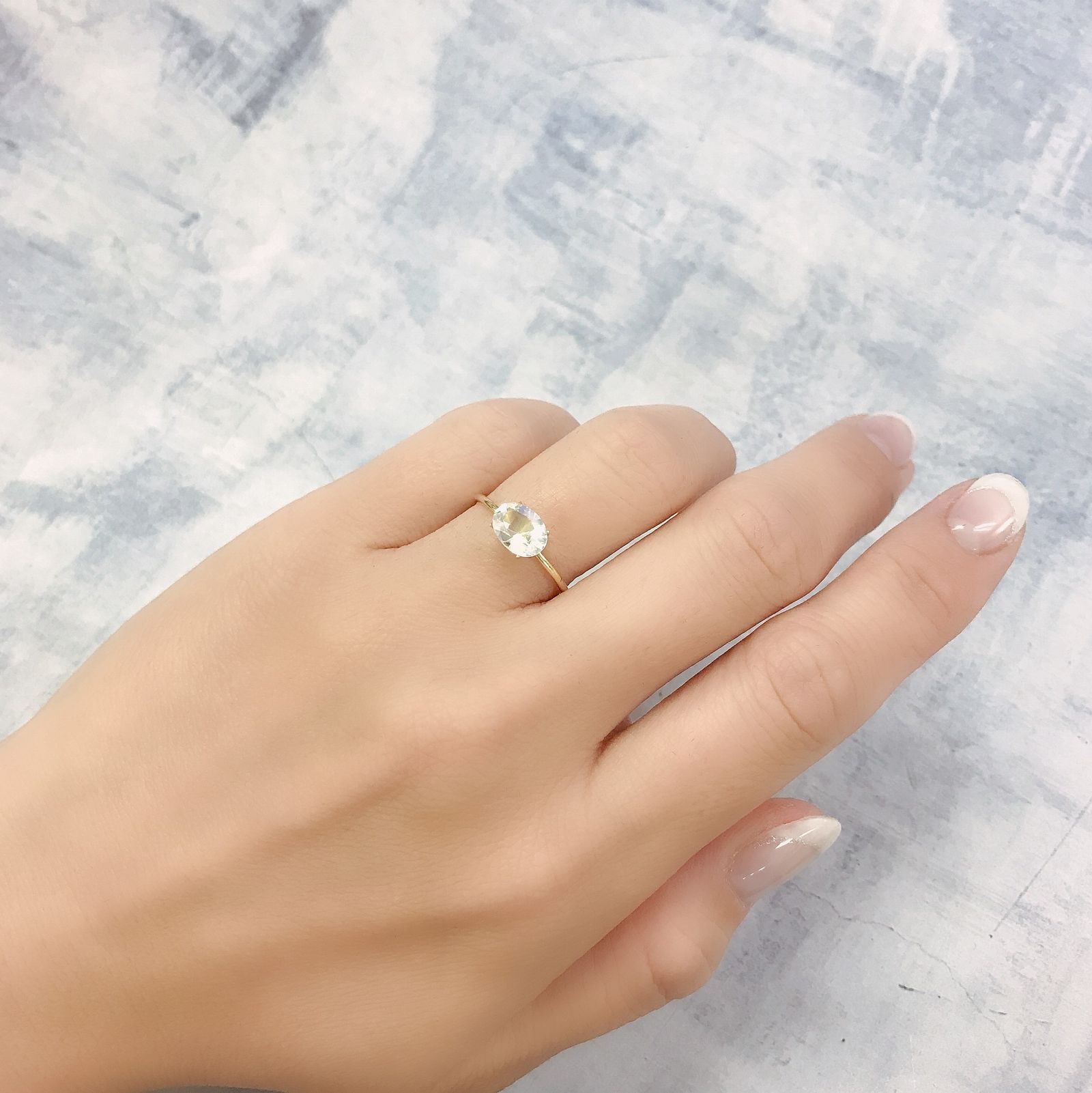 レインボームーンストーン(宝石名ラブラドライト)タンザニア産 0.82ct 識別済[220716856]7.6x5.6mm前後