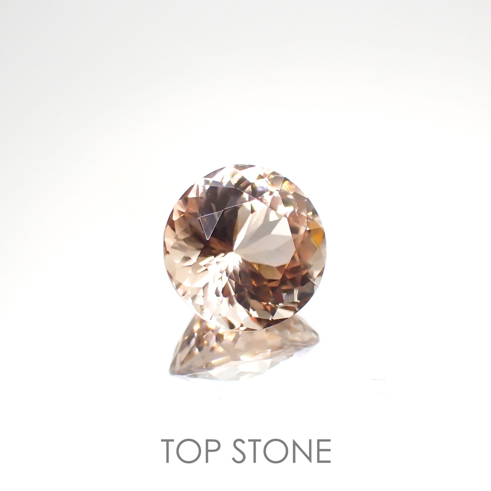シナモンカラートルマリン(宝石名トルマリン) ナイジェリア産 3.435ct ソ付(彩珠)[20127646]9.6×9.5mm前後