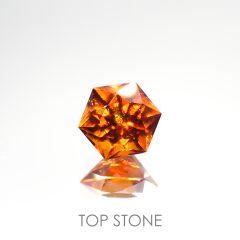 ◇ヘキサゴンカット◇ヘソナイトガーネット(宝石名ガーネット) スリランカ産 1.15ct 識別済[210912687]5.9×5.8mm前後