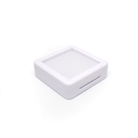 ロック付き プラスチックルースケース スクエア型◇白 -5個セット- 55×55mm前後