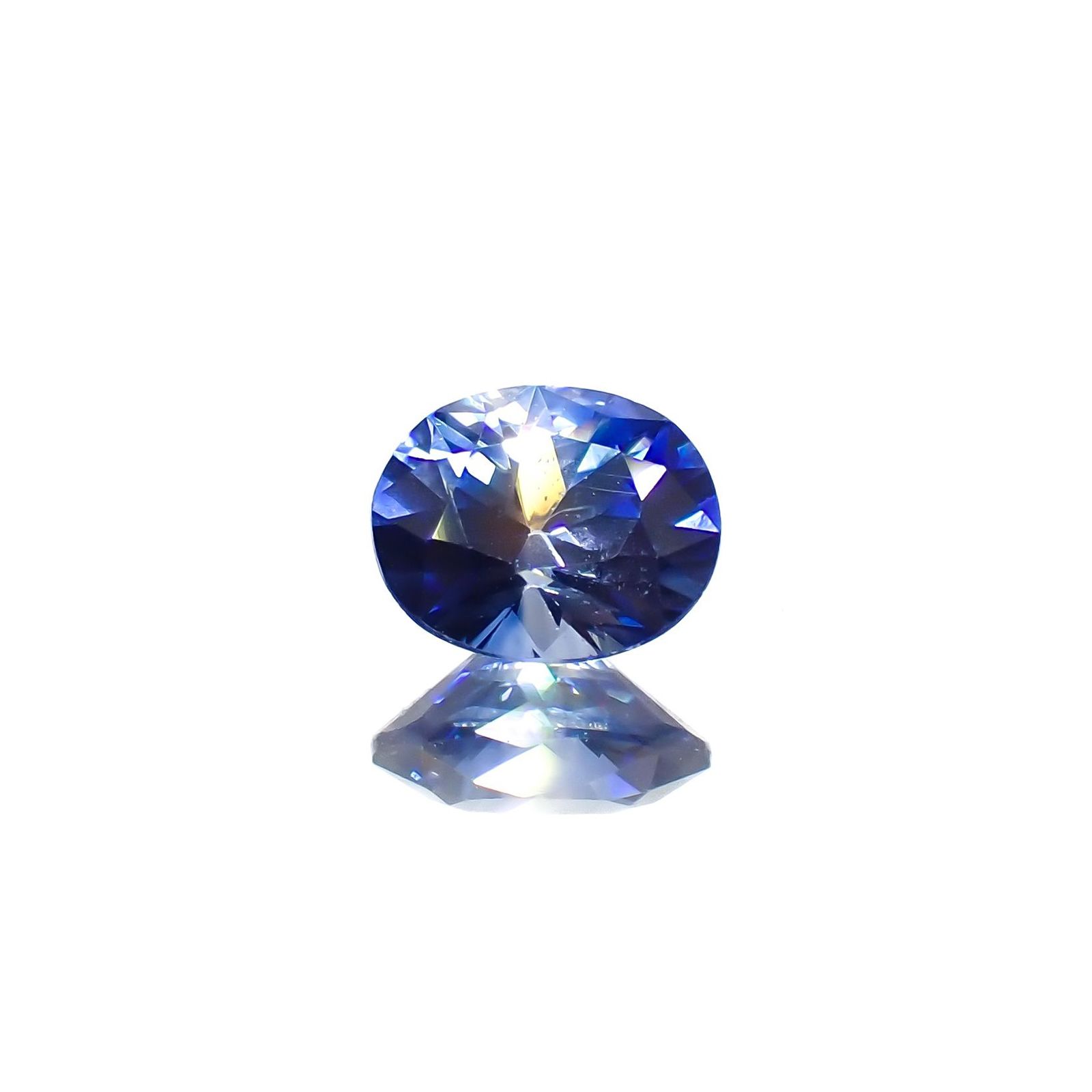バイカラーサファイア(宝石名サファイア)スリランカ/マダガスカル産 識別済 0.61ct / 5.6x4.5mm前後 [220817434]