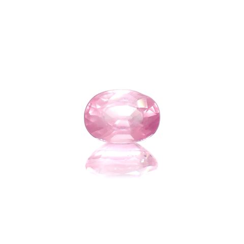 シルキーピンクスピネル(宝石名ピンク・スピネル)タンザニア産 識別済 0.97ct / 6.8x4.8mm前後 [240214139]