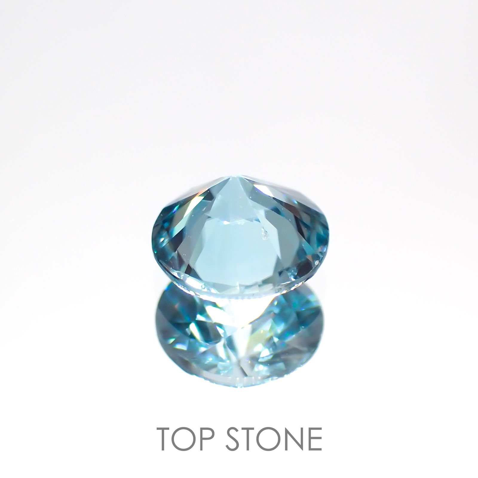 ブルージルコン(宝石名ジルコン) カンボジア産 1.25ct 識別済[20063101]6×6mm前後