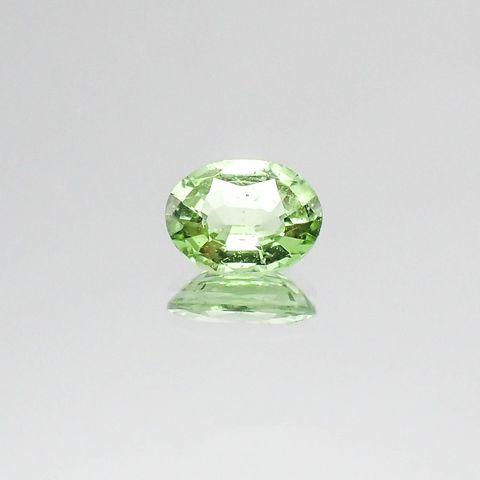 ミントガーネット(宝石名グリーン グロッシュラー・ガーネット)タンザニア産 0.92ct 識別済[230522256]7x5.4mm前後