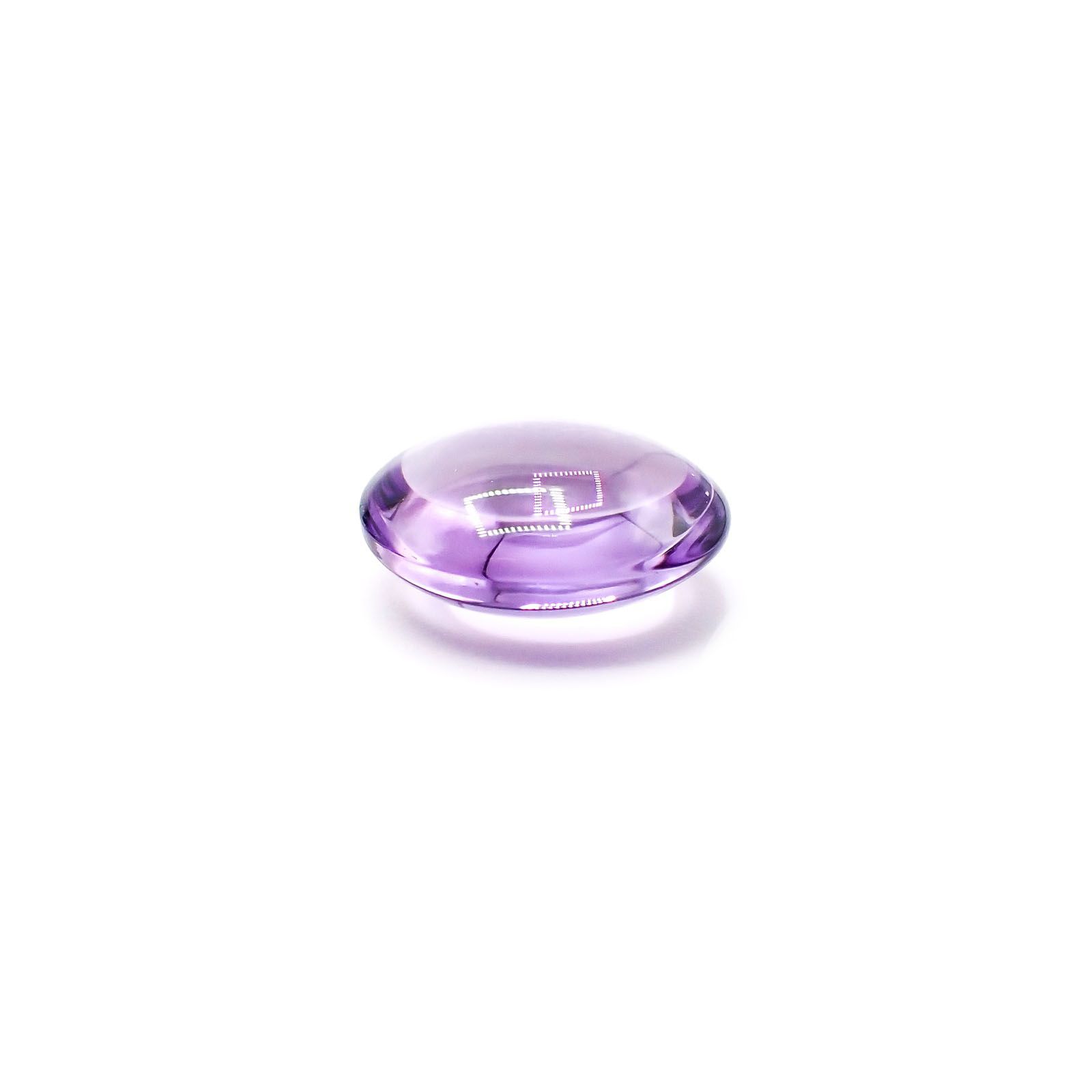 <ランダムセレクト1個販売> 【数量限定】アメジスト ダブルカボション（宝石名アメシスト) ブラジル産 6.75ct前後 識別済[20095579]14×12mm前後