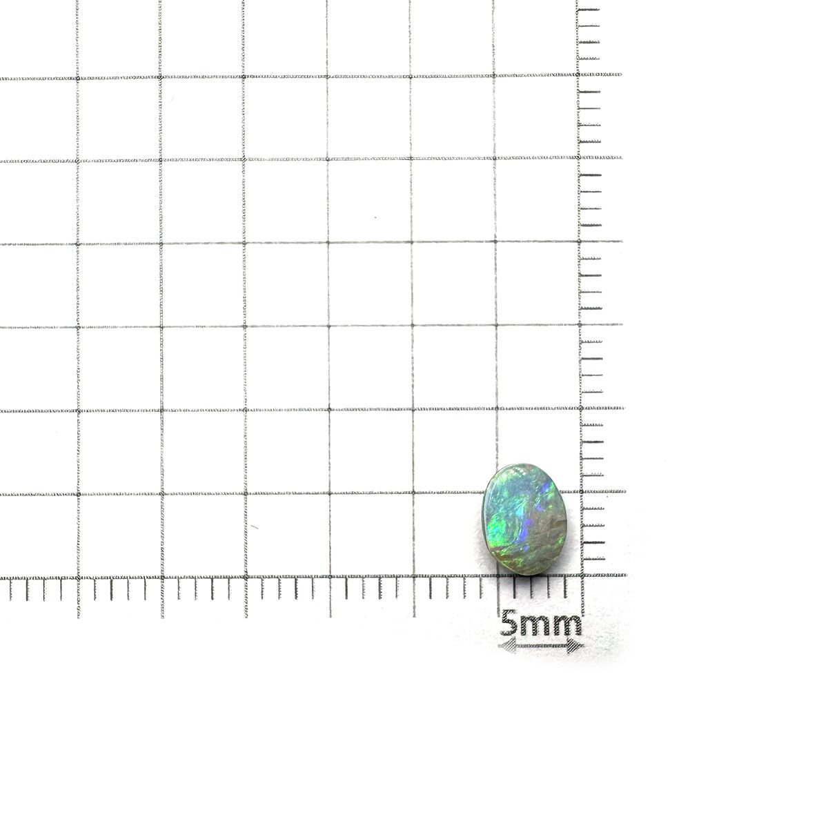 ボルダーオパール 原石磨き オーストラリア産 0.58ct[231225147]6.5x4.9mm前後