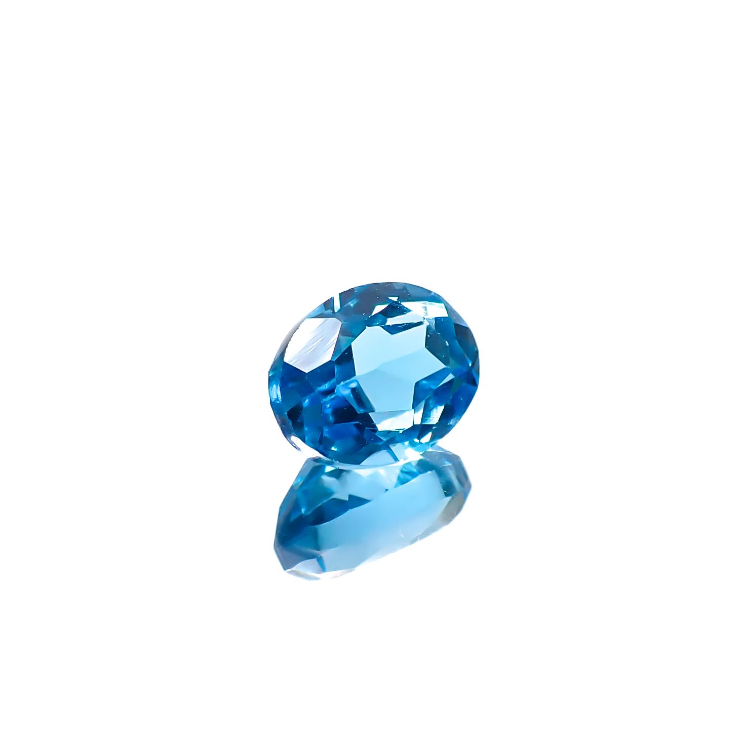 スイスブルートパーズ ブラジル産 2.12ct [241229574]8.2x6.3mm前後