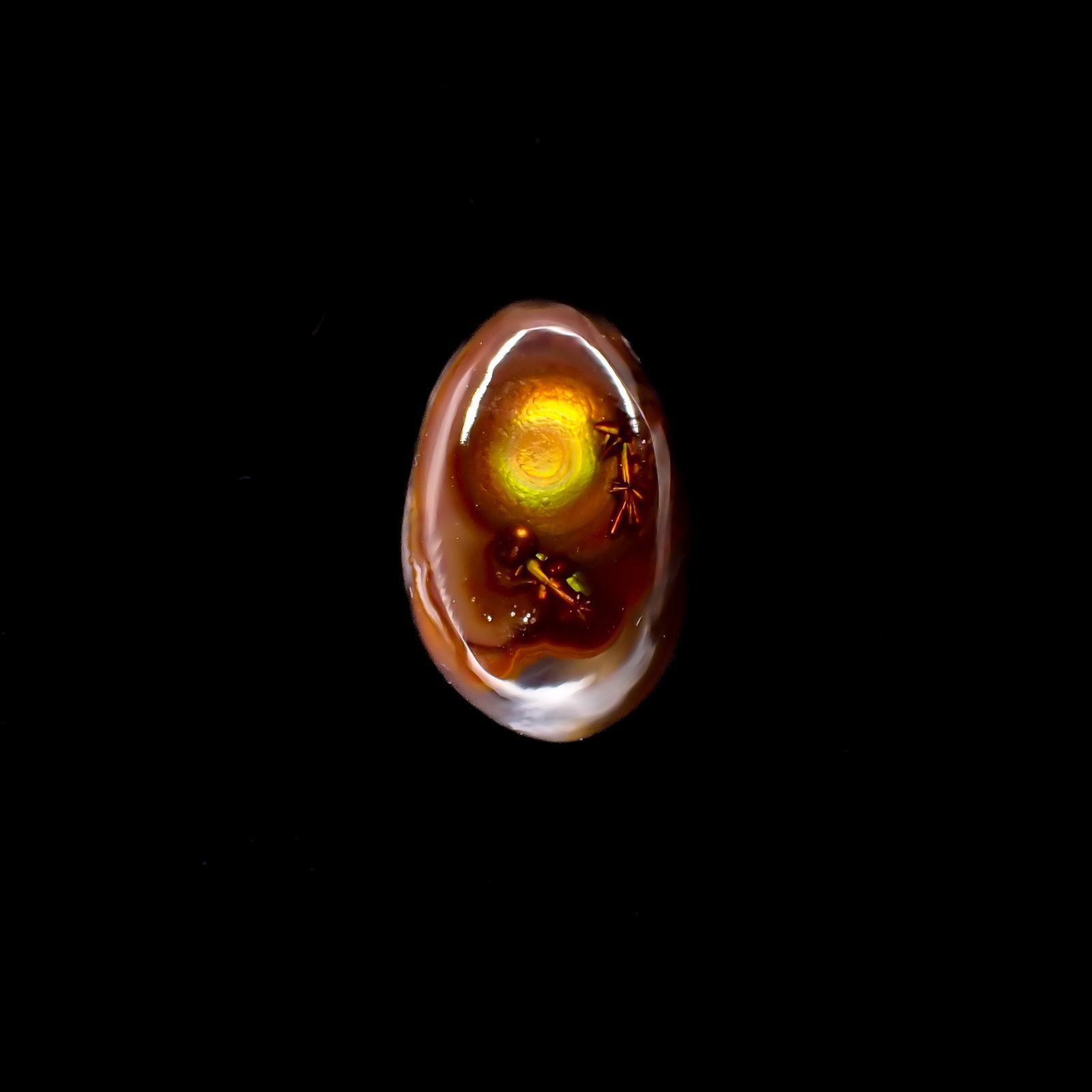 ◇フリーフォーム◇ファイヤーアゲート メキシコ産 5.83ct[220917762]15.8x10.3mm前後